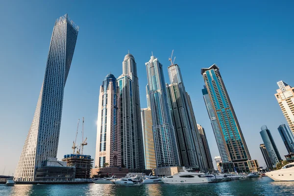 Uma vista panorâmica panorâmica da Marina do Dubai — Fotografia de Stock