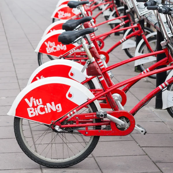 바르셀로나에서 주기 서비스의 자전거 — 스톡 사진