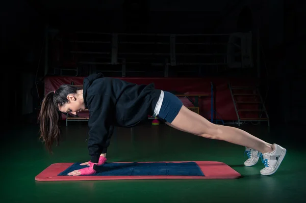 Portrait de femme boxe — Photo