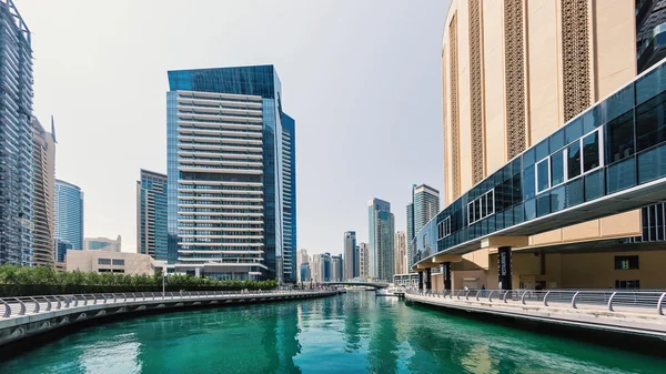 Skyline panoramautsikt över Dubai Marina — Stockfoto