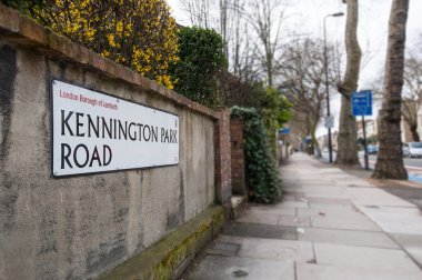 Kennington Park yol işaret Londra'da