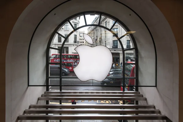 On window of Apple Store — Stock Photo, Image