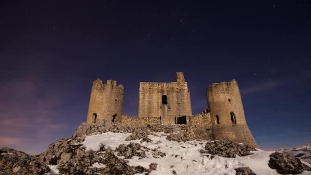 Rocca Calascio téli idő — Stock videók