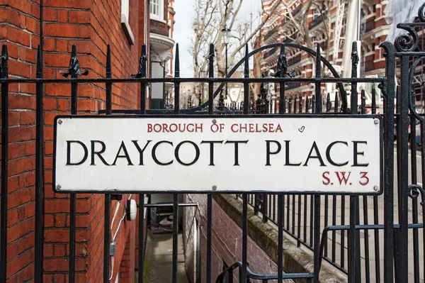 Draycott Place dopravní značka v Londýně — Stock fotografie