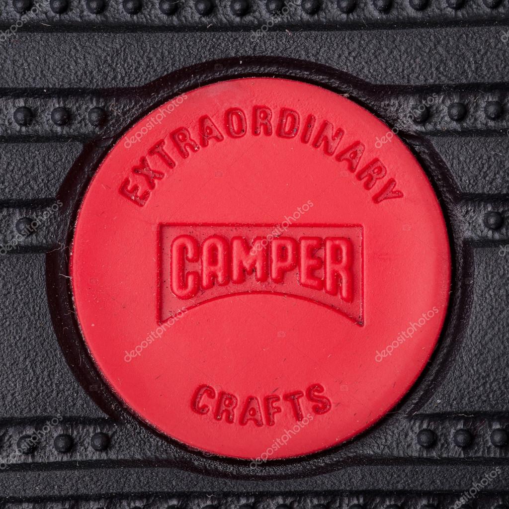 BOLOGNA, ITALY - MARCH 1, 2015: Camper logo on shoe sole. Camper is a shoe company based in Inca, Spain. Lorenzo Fluxa Rossello founded the company in 1975.