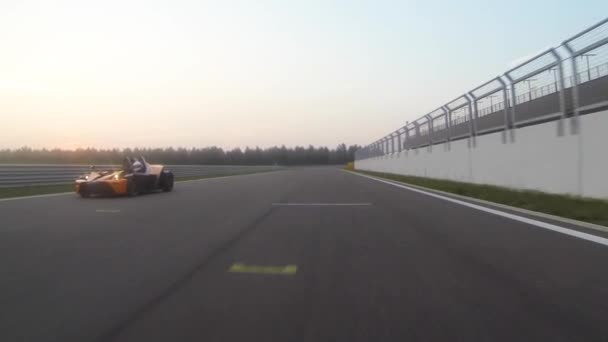 Circuito de punto de vista desde el coche de velocidad rápida . — Vídeos de Stock