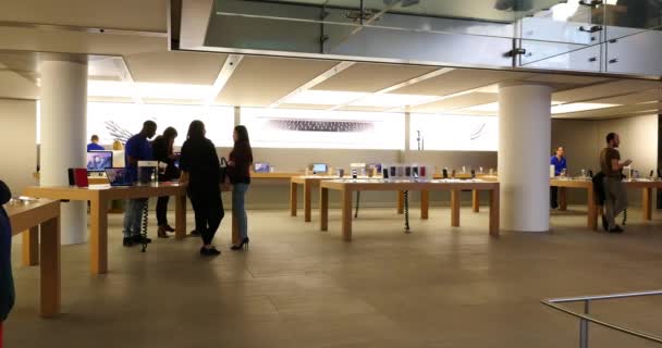 Binnen Apple Store — Stockvideo