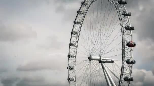 Panoramę Londynu z London Eye — Wideo stockowe