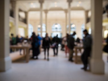 Paris içinde elma stok içinde bulanık kişi