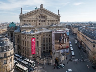 People in front of Paris Opera or Garnier Palace