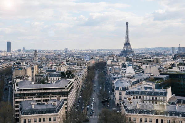 Aerial view of the Paris city — Stock fotografie