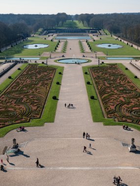 Garden of Vaux le Vicomte Castle in Paris clipart