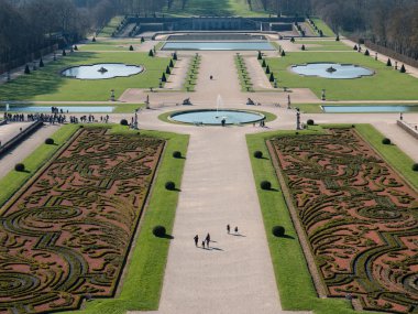 Garden of Vaux le Vicomte Castle in Paris clipart