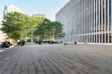 Square in front of The New York Public Library