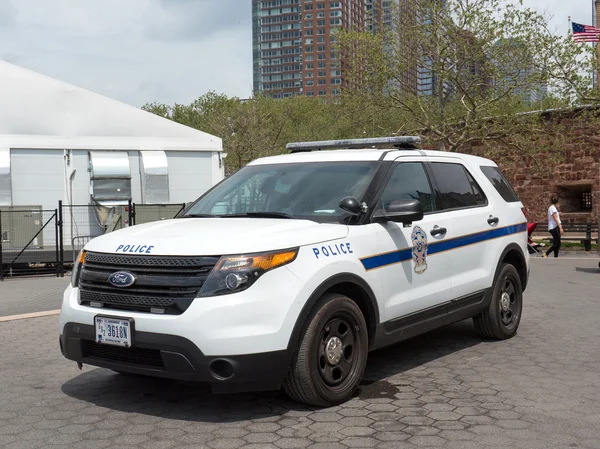 Polícia de Nova Iorque carro no Battery Park — Fotografia de Stock