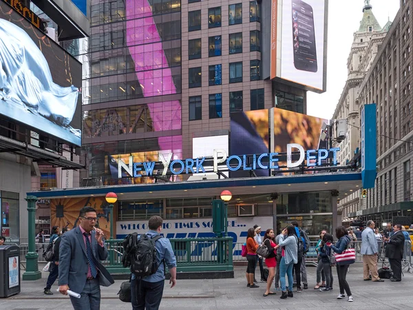 NYPD sign at Times Square in New York — стокове фото