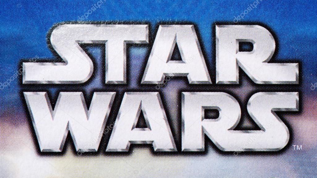 BOLOGNA, ITALY, JUNE 2, 2015. Star Wars logo printed on Lego box from movie series. Lego is a popular line of construction toys popular with kids and collectors worldwide.