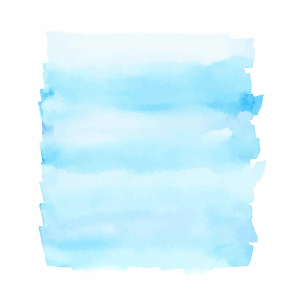 Light Blue Watercolor Lines Wash Technique Bright Aquarelle Strokes Isolated — Stockvektor