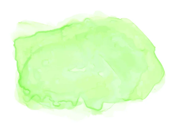 Vector Aquarell Grüner Fleck Isoliert Auf Weißem Hintergrund Eps — Stockvektor