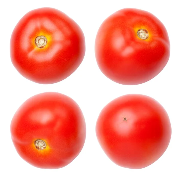 Conjunto Tomate Isolado Sobre Fundo Branco — Fotografia de Stock