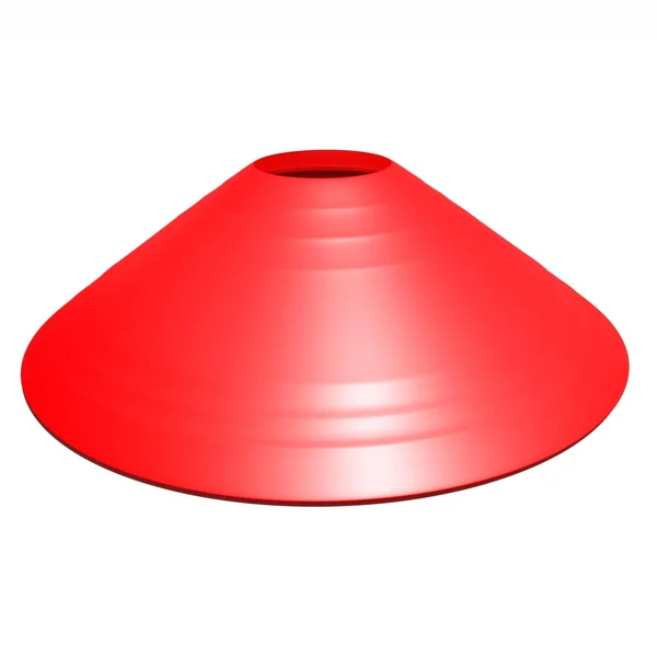 İzole kırmızı futbol futbol koni