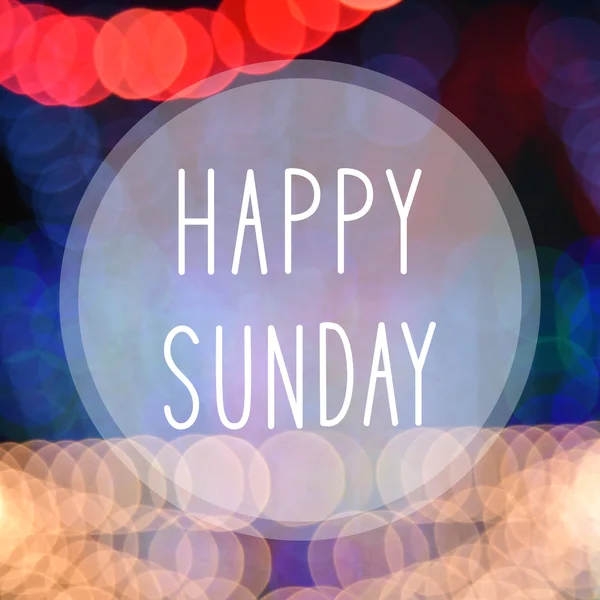 Щаслива неділя на фоні боке — стокове фото