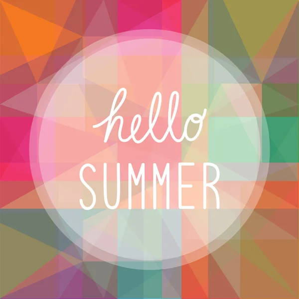 Bonjour l'été sur fond coloré1 — Image vectorielle