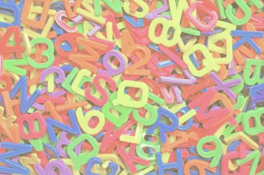 İngilizce alfabe ve sayı arka plan