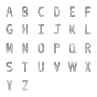 Gri harfleri A Z 2 soyut