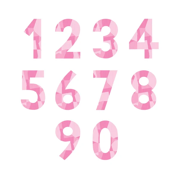 Abstract pink numbers1 — Stock Vector