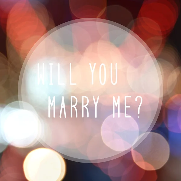 Will you marry me text — Stock Photo, Image