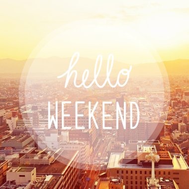 Merhaba hafta sonu tebrik gün batımı görünümü