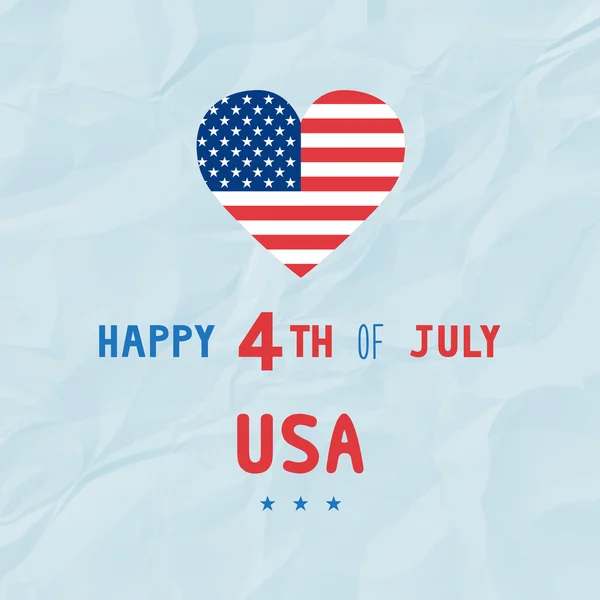 Happy 4th of July on blue crinkle paper — Stock Photo, Image