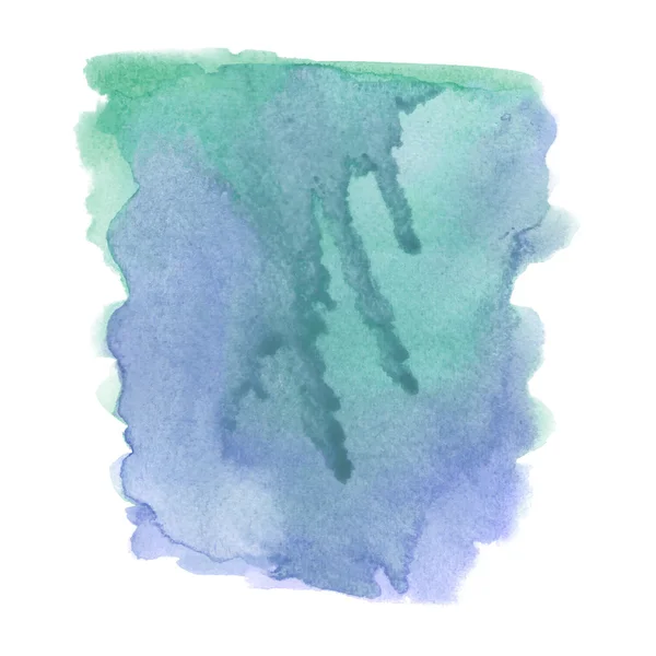緑と青のグランジ水彩画 — ストック写真