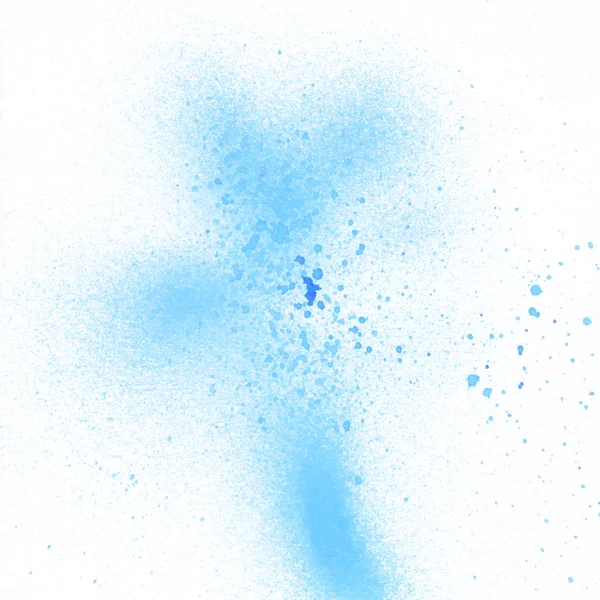 Blue spray paint on white background — Stock Photo, Image