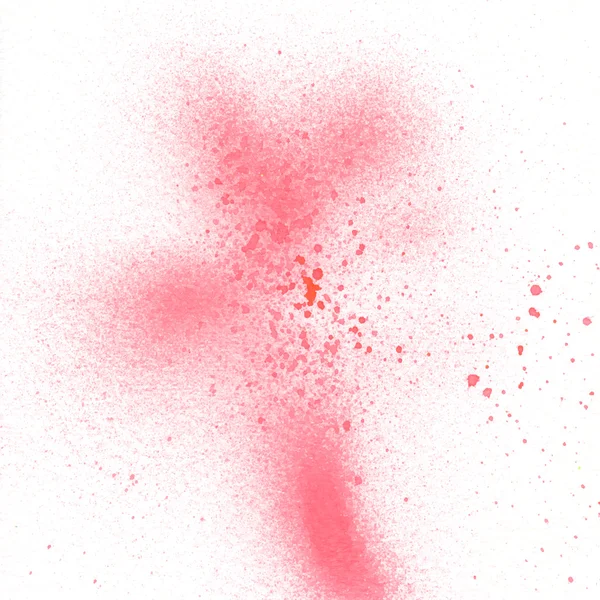 Красный спрей краски на белом фоне — стоковое фото