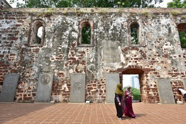 St Paul s Church in Malacca clipart