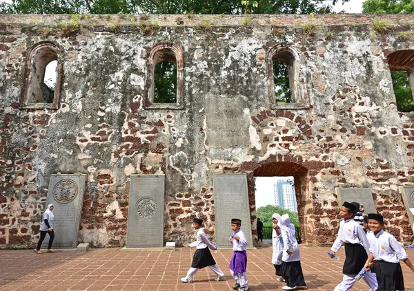 圣保禄的教会在马六甲 — 图库照片