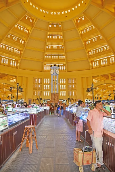 Mercato centrale (Phsar Thmei ) — Foto Stock