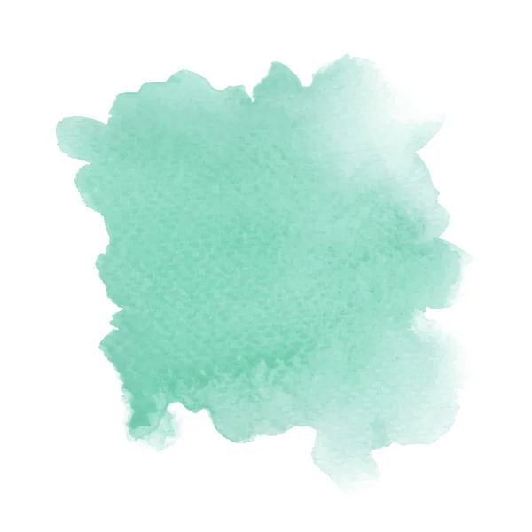 Abstraktní akvarel zelená na bílém pozadí — Stock fotografie