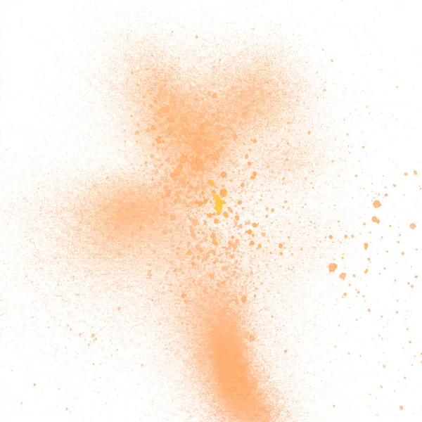 Ψεκασμού ζωγραφίσει πορτοκαλί χρώμα σε άσπρο φόντο — Φωτογραφία Αρχείου