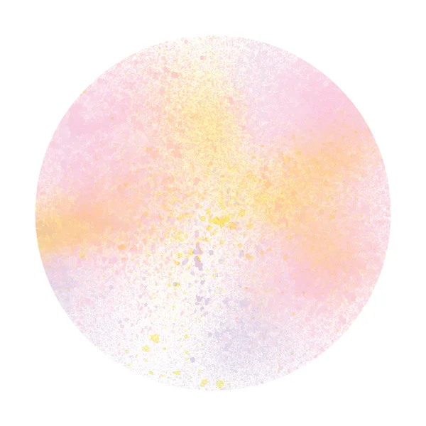 Pastell Aquarell Kreis auf weißem Hintergrund — Stockfoto