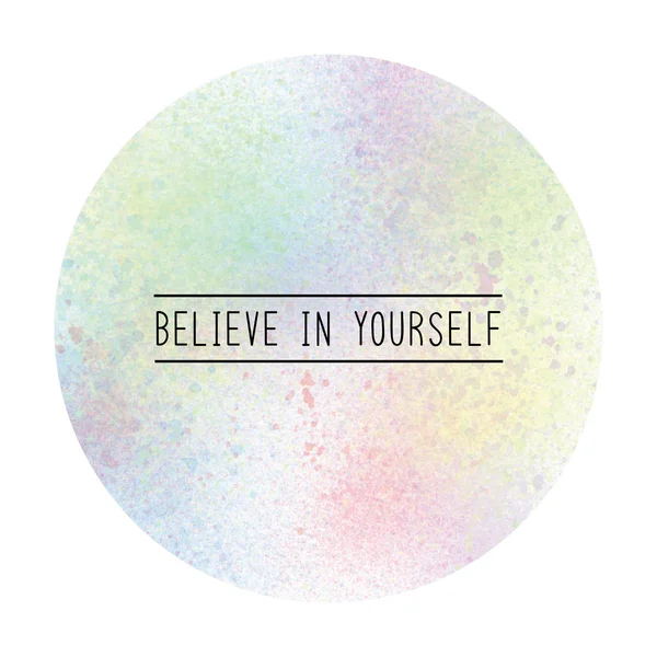 Believe in yourself on spray paint background — Stock Photo, Image