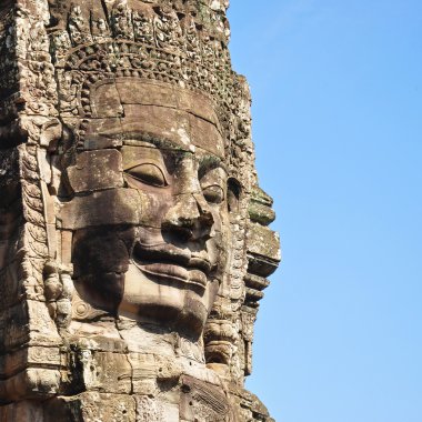 Angkor Thom tapınakta Bayon yüzü