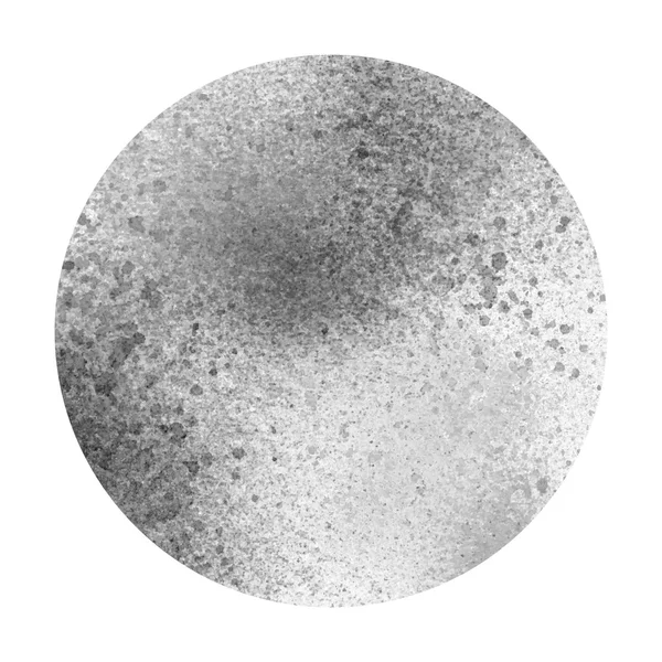 Círculo de acuarela negro y gris sobre fondo blanco —  Fotos de Stock
