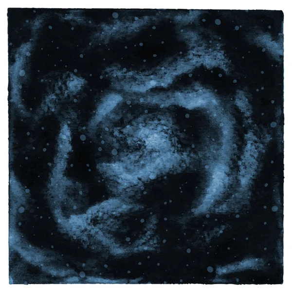 Акварельна космічна галактика на білому тлі — стокове фото