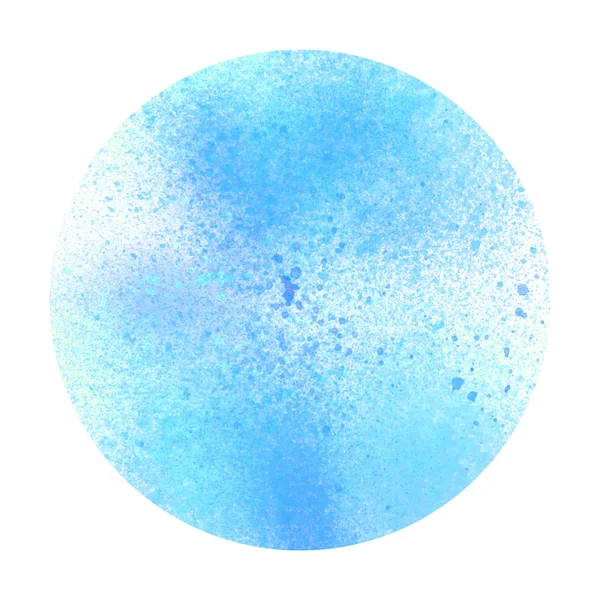 Blauer Aquarellkreis auf weißem Hintergrund — Stockfoto