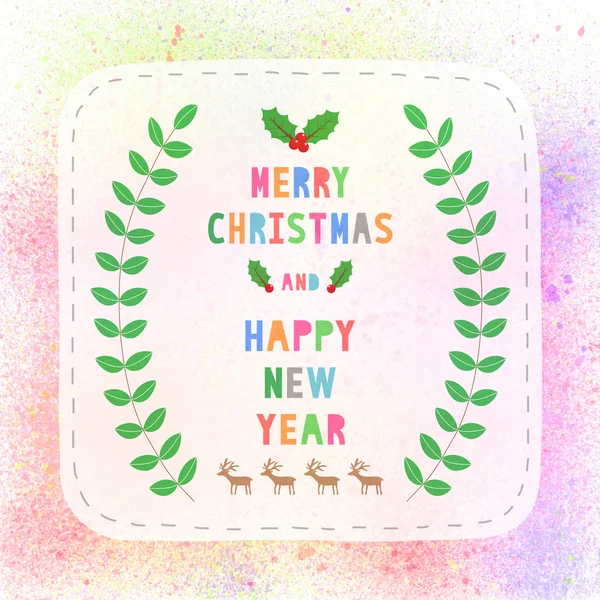 Merry Christmas and happy new year on colorful spray paint backg — Stock Photo, Image