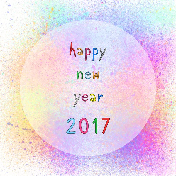 Frohes neues Jahr 2017 mit bunter Sprühfarbe — Stockfoto