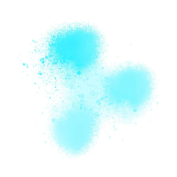Blue Watercolor Splatters White Background Design — Stock Vector